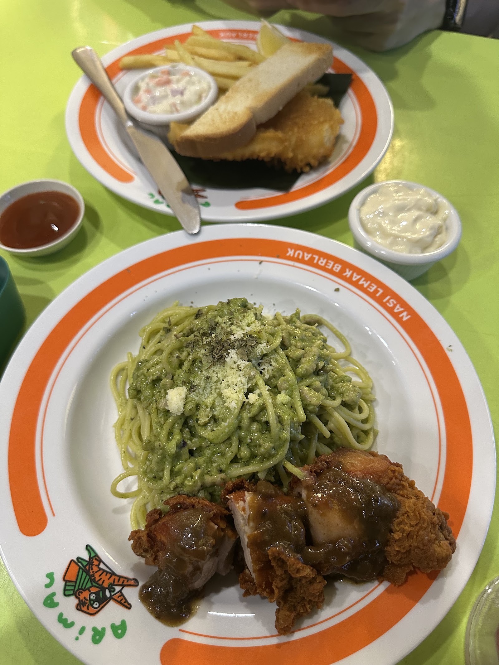 Aglio Olio with Chicken Chop